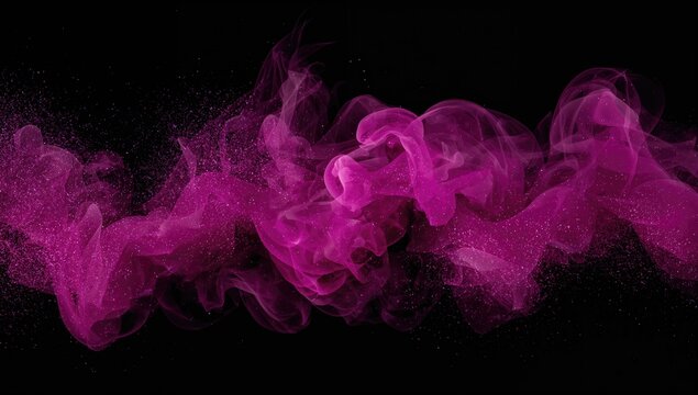 Abstract pink smoke hookah on a dark background, vibrant color play, seasonal celebration