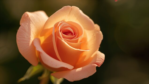 Close-up of a rose in peach hues