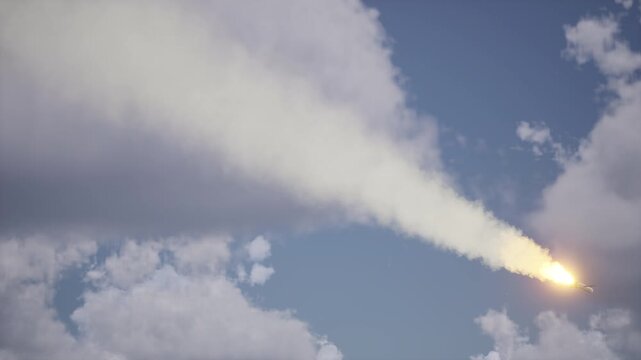 Missile BGM-109 In The Sky