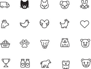 Fototapeta premium set of funny cartoon cats