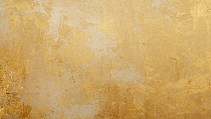 Fototapeta premium Golden ornamental plaster or concrete texture with vignette effect. Abstract distressed background for design.