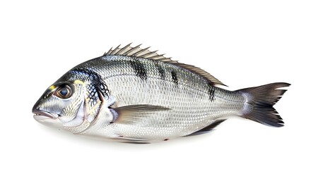 Obraz premium Fresh dorado fish isolated on white background