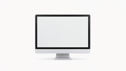 Fototapeta premium Isolated desktop monitor on a white background