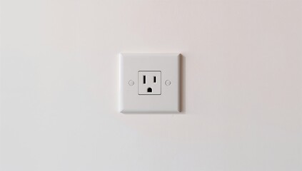 Electric outlet on a white wall, essential for home construction