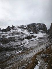 winter hiking in dolomiti di brenta italy
