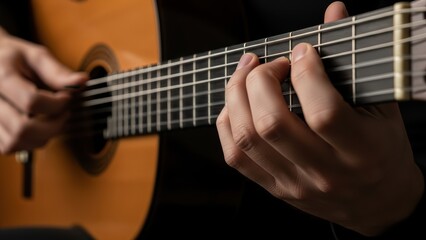 Fototapeta premium Playing a Classical Guitar
