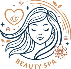 Beauty salon and spa doodle set. Skin care and natural treatment, natural cosmetics concept, time for yourself. Spa with aroma oil, nail file, sleep mask and other care items.	