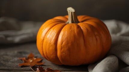 pumpkin on a wooden table