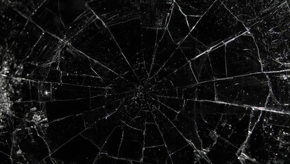 Fototapeta premium Close-up of damaged LCD screen with visible cracks and wrinkles, highlighting repair challenges