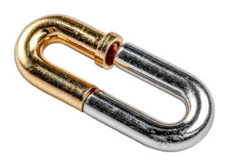 Action of linking metal components workshop isolated on transparent background