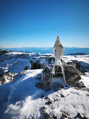 winter hiking in dolomiti di brenta italy
