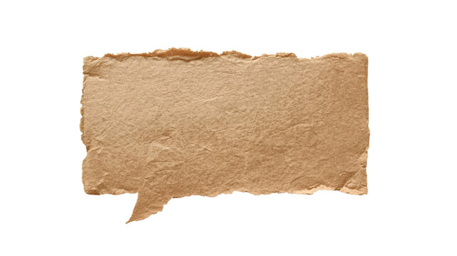 Horizon Torn Kraft Paper Banner with Uneven Brown Surface.
