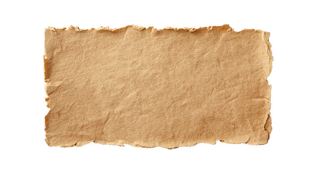 Light Brown Rectangular Speech Bubble with Subtle Torn Paper Edges