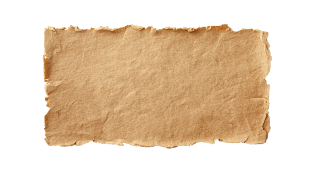 Light Brown Rectangular Speech Bubble with Subtle Torn Paper Edges