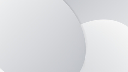 Minimal White and Gray Abstract Background with Overlapping Circles. Suit for banner, web, brochure, pamflet and presentation