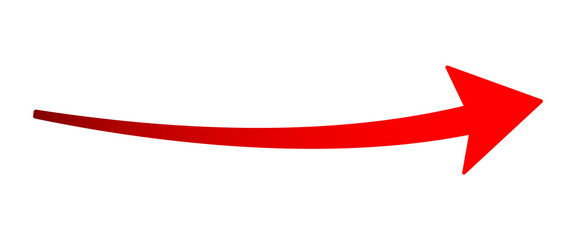 Red curved arrow. 