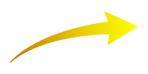 Yellow curved arrow. 