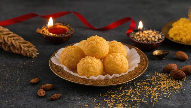Assorted Indian sweets including Jalebis and Gulab Jamun, highlighting the rich flavors and textures of traditional festival treats