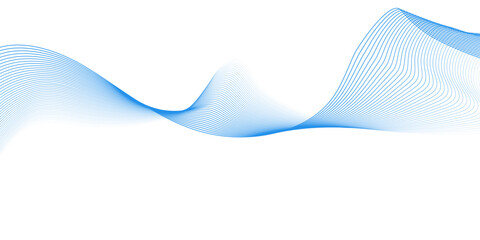 Abstract blue wave design vector illustration with flowing lines and soft curves