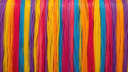 Brightly colored plastic filaments perfect for modern 3D pen projects. Great for DIY crafts and fun hobbies. Child-friendly and safe for playtime. Space left blank for custom text.