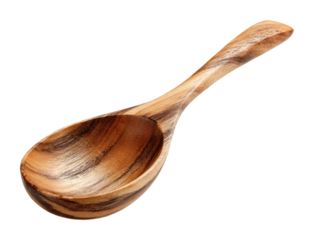 Stirring delicious recipes with a wooden spoon kitchen isolated on transparent background