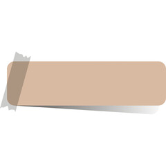 Tan Rectangular Shape with Rounded Corners and Gray Shadow Effects