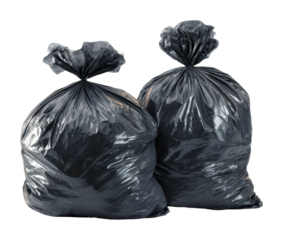 Waste management cleanup event urban area daytime isolated on transparent background