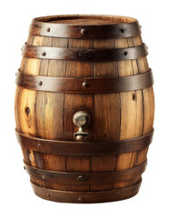 Obraz premium Crafting authentic beverages rustic brewery wooden barrel isolated on transparent background