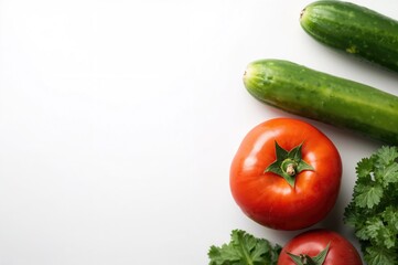 Cucumbers displayed on a plain white surface