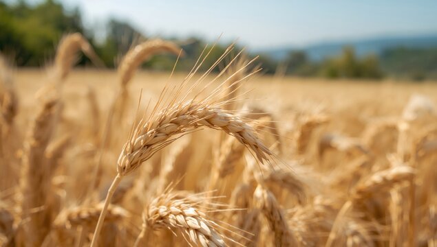 Detailed View of Dehydrated Malted Barley Grains Texture and Pattern