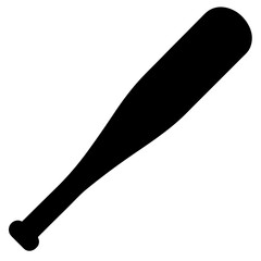 Silhouette of a Baseball Bat Illustrating a Powerful Sports Tool for Hitting