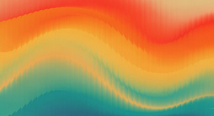 Vibrant abstract wavy gradient background with a mosaic texture in warm and cool colors