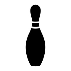 Silhouette of a bowling pin, a symbol of sports and recreation