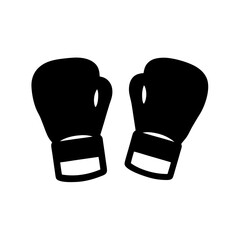 Pair of Black Boxing Gloves Isolated on a White Background Ready for a Fight