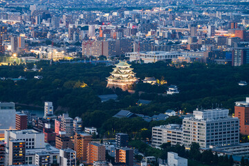 Obraz premium Nagoya, Japan Cityscape at Dusk