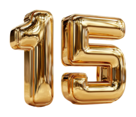 Celebrating milestone 15th birthday party venue event isolated on transparent background