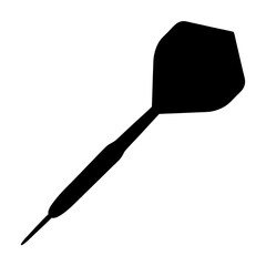 Dart silhouette for vector illustrations and graphic design, targeting precision games
