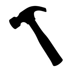 Silhouette of a hammer tool showing construction or carpentry work needed
