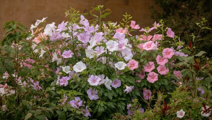 Bellflower trees in diverse hues serve as garden fence plants, enhancing garden aesthetics