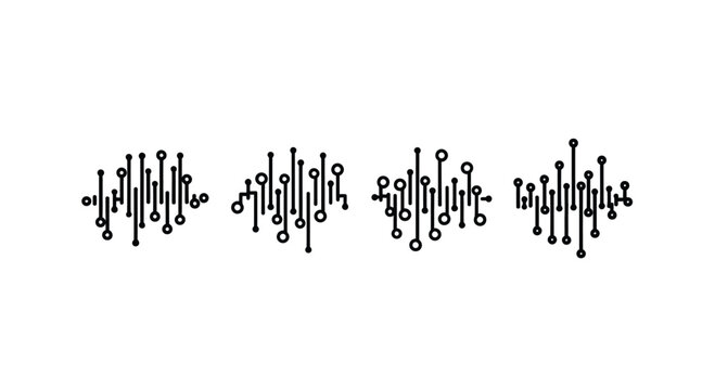 Abstract symbol set featuring delicate stylized glyphs and ornate decorative elements vector