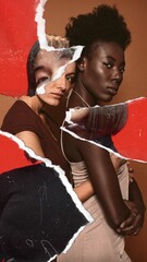 Vertical Torn Paper Transition 02