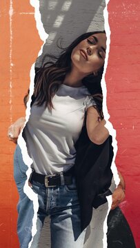 Vertical Torn Paper Transition 05