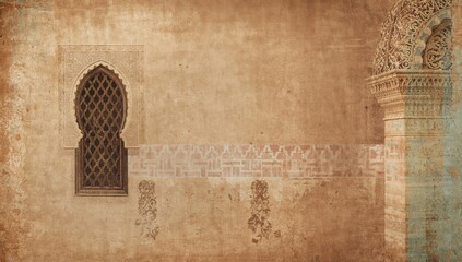 Vintage-inspired architectural backgrounds with abstract textures and design elements