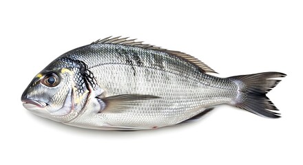 Obraz premium Fresh dorado fish isolated on white background