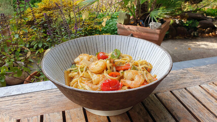 spaghetti mit garnelen