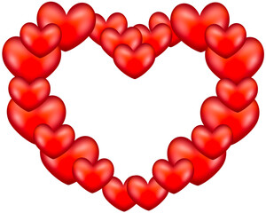 red heart frame