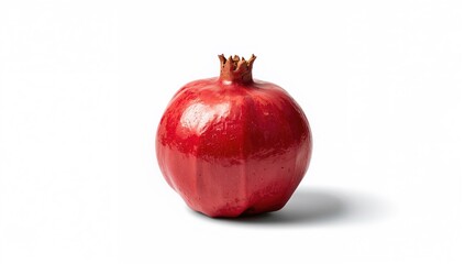 Pomegranate on a Plain White Surface