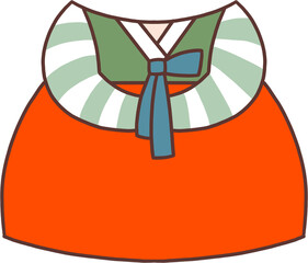 Korean Hanbok Dress Illustration / 한복 치마 일러스트