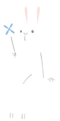 主線のない白兎のイラスト