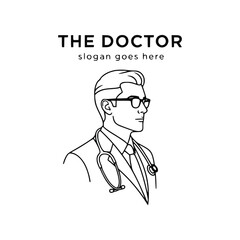 Doctor logo vector icon illustration design template